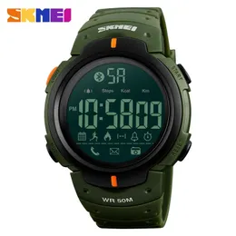 ساعات المعصم Skmei 1301 Bluetooth Men Smart Watch وظائف Sport Watches تذكير ساعات المعصم الرقمية السعرات الحرارية من الرجال Relogios 231208