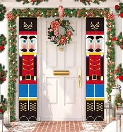 Nutcracker Soldier Banner Christmas Decor For Home Merry Door Xmas Ornament Happy Year 2022 Navidad 2110221353344