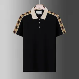 2024SSummer Kleidung Luxus Designer Polohemden Männer Casual Polo Mode Schlange Biene Druck Stickerei T-shirt High Street Herren Polos Größe M-3XL 0G