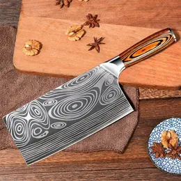 1pc 7in/18cm Kitchen Bone Chopper Stainless Steel with Wooden Handle, Heavy  Duty Meat Cleaver Knife for Chicken Vegetable