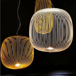 Nordic Foscarini Spokes Gallery Pendant Lights Creative Bird Cage Design Livingroom Restaurant Decro Suspension Light Fixtures265a