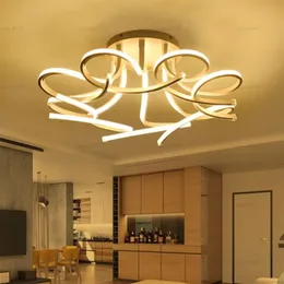 New Design Acrylic lotus Led Ceiling Lights For Living Study Room Bedroom lampe plafond avize Indoor Ceiling Lamp LLFA336Y