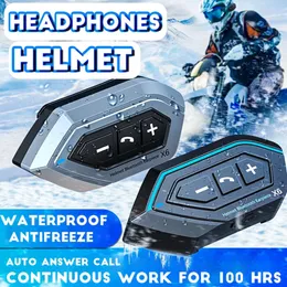 Auto Neue X6 Motorrad Helm Headset Anruf Kit Stereo Anti-störungen Wasserdichte Musik-Player Lautsprecher 800mAH Noise Reduktion