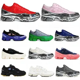 Raf Simon Ozweego Casual Shoes Clunky Metallic Silver originals shock roller men women classic Sneakers black blue pink red dorky trainers outdoor te