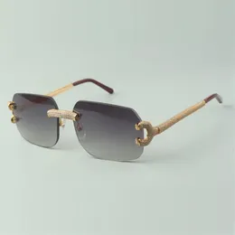 Micro-paved diamond big C sunglasses 8100823 with classic lenses size 56-18-140mm eye-Bridge-Temple284a