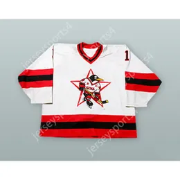 Benutzerdefinierte WEISSE PINGUINE VITALI YEREMEYEV 1 RUSSISCHES HOCKEY-TRIKOT NEU Top genäht S-M-L-XL-XXL-3XL-4XL-5XL-6XL