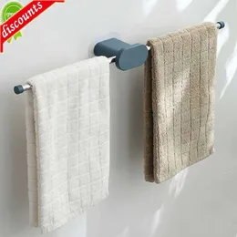 Upgrade Badezimmerzubehör Stanzfreier Handtuchhalter Badezimmer Wandbehang Multifunktionsregal Doppelsäule Küchenaufbewahrung für Zuhause