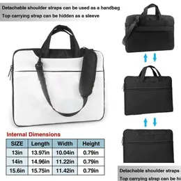 Laptop Case ryggsäck 10st tomt fodral sublimering förbrukningsvaror Skodväskor för 13 tum 14 tum 15,6 tums droppleveransdatorer nätverk OTI80