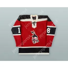 Anpassad Boston Braves Red Hockey Jersey New Top Stitched S-M-L-XL-XXL-3XL-4XL-5XL-6XL