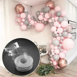 Party Decoration DIY Clear Balloon Decorating Strip Chain Arch Tape Transparent 15 meter279j