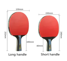 Huieson 4 -stjärnigt kolfiberbord Tennisracket Dubbel finnar Gummi pingpong -racket med påsar TABELL Tennis Ball Edge Protect C8093722