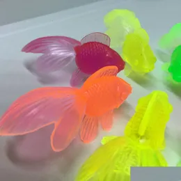 Badespielzeug 10 teile / satz Kinder Weiche Gummi Goldfisch Baby Für Kinder Simulation Mini Goldfisch Wasser Kleinkind Spaß Schwimmen Strand Geschenke Drop De Dhz2R