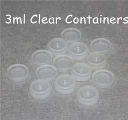 clear boxes 3ml oil concentrate silicone container for non stick mini bho extract silicone dab wax containers rubber slick jars DH1752619