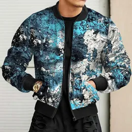 Men s spårdräkter bläck stänk kamouflage tryck långärmad mens s bomber jacka mode blixtlås vintage kappa toppar eleganta smala grundläggande damjackor 231208