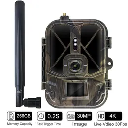 Охотничьи камеры 4G 4K 36MP Камера дикой природы APP Trail 940nm Невидимые ИК-светодиоды Ночное видение 120 Обнаружение IP66 Водонепроницаемая камера 231208