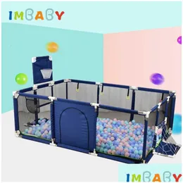 Baby Playpens Imbaby Baby Playpen Dry Pool With Balls Fence For Born 0-6 Years Old Children Safety Bed Sh190923 Drop Delivery Home Gar Dhqkg