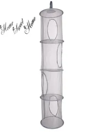 実用的な4棚吊りストレージネットバッグベッドルームドアウォールクローゼットオーガナイザー多機能おもちゃアンダーウェアブラジャーオーガナイザーボックス2698473