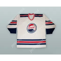 Anpassad Syracuse Buffalo Bisons Style White Hockey Jersey New Top Stitched S-M-L-XL-XXL-3XL-4XL-5XL-6XL