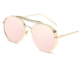 Yeni 2017 Moda Steampunk Güneş Gözlüğü Kadınlar Erkek Marka Tasarımcı Klip Sunglasse Mirror Zonnebril Mannen UV400 Y23322P