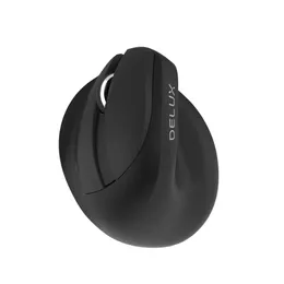 Mice Delux M618ZD Left Hand BT Wireless Mouse Ergonomic Optical Rechargeable Mice For Computer 231208