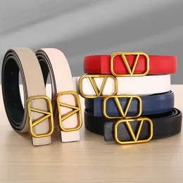 New luxury designer belt fashion V letter buckle genuine leather belt 2.5cm width designers belts casual belt womens girdle waistband belts for man and womens