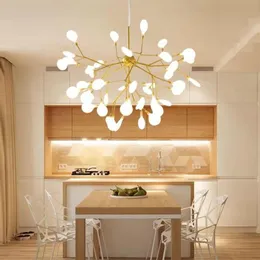 حديثة LED Firefly Light Light Systlish Tree Branch مصباح الثريا لمطبخ الأطفال المعيشة غرفة نوم علوي 275F