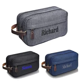 Cosmetic Bags Cases Custom Embroidered Oxford Cloth Waterproof Wash Storage Bag Personalized Large Capacity Men's Travel Hand 231208