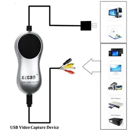 DVR Kartları EZCAP USB2.0 AV S Video Yakalama Kartı DVD VHS DVR 8mm Analog Sesli Video Kaydedici Windows için Dijital Dönüştürücüye Kaptan 10/8/7 231208