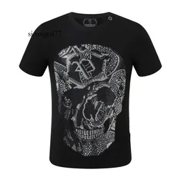 PP Philipps Designer Tiger T-shirt Homens Plain Phillip Diamond Skull Pleins Designer T-shirt Phillip Plain Homens Manga Curta Dollar Bear Marca 607