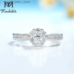 Met zijstenen Kuololit Moissanite Ring voor dames Sterling 925 zilveren edelsteenring D VVS Solitaire trouwring Verlovingsgeschenken 2021 Nieuw YQ231209