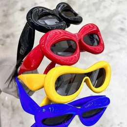 2023 new cat's eye bubble sunglasses funny show street po net red sunglasses206M