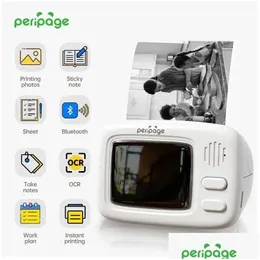 Drukarki Peripage A2 Mini Pocket Drukarka Bezpośrednie drukarka bezprzewodowa dla dzieci Craft Etykiety naklejki Wpływy - Kompatybilne z iOS Andr Otddb