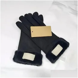 Five Fingers Gloves New Esign Faux Fur Style Glove For Women Winter Outdoor Warm Artificial Leather Wholesale Drop Delivery Fashion Ac Dheu2