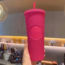 24 oz kişiselleştirilmiş Starbucks kupalar yanardöner bling gökkuşağı tek boynuzlu at çivili soğuk fincan tumbler kahve kupası ile strawz99ne2594
