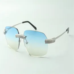 Direct s sunglasses 3524024 with micro-paved diamond metal wire temples designer glasses size 18-140 mm3190