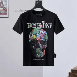 Original Sommer-T-Shirts T-Shirt Pleinxplein Designer Plain Phillip Herren Philipps Design Designer Herren Pleins Plein T-Shirt Pp Baumwolle Strass Hemd 960