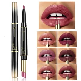 Lipstick Pudaier Brand Matte Lipstick Cosmetics Waterproof Double Ended Long Lasting Nude Red Matte Lips liner Pencil Lipstick #278875 231208