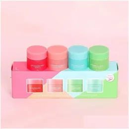 Lip Balm Marca Coreana Cuidados Especiais 8G Slee Máscara 4 Pçs / Set Perfumado Nutritivo Hidratante Lábios Cuidados Creme Gota Entrega Saúde Beleza Dhgpy