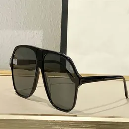 Black Pilot Solglasögon för män 0734 Gafa de Sol Fashion Sun Glasses Shades UV400 Protection Eyewear With Box309G