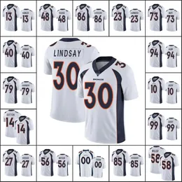 Denverbroncosmen #10 Jerry Jeudy 3 Drew Lock 14 Courtland Sutton 30 Phillip Lindsay Women Women Youth Limited Football Jersey