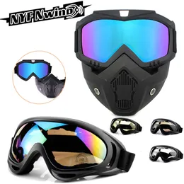 Araba Yeni Outdoor Sport Rüzgar Geçirmez Yüz Maskesi Goggle Motosiklet Gözlükleri Snowboard Gözlük Binicilik Motokros Yaz UV Koruma Güneş Gözlüğü