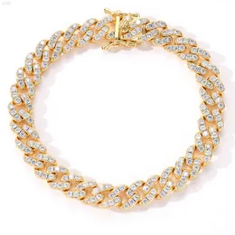 2023 Nowy styl Lifeng Luksusowy biżuteria Gold Gold Moissanite Diamond Cuban Sain Trendy Fashion Style Hip Hop Jewelry