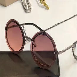 Moda Yuvarlak Güneş Gözlüğü Zincir Kolye Güneş Gözlükleri Kadın Moda Güneş Gözlüğü Gölgeleri Box193y ile Yeni