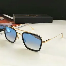 Lüks kare pilot güneş gözlükleri altın metal gri gradyanı sonnenbrille occhiali da taban tasarımcısı güneş gözlüğü vintage gözlükleri unisex n253s