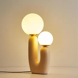 Lâmpadas de mesa americana criativa dedo cacto forma resina lâmpada quarto ao lado da sala de estar decoração estudo luminária g9 bulb298l