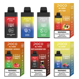 EU US US LOCAL WAREHOUSE VAPE POCO PUFF 10000使い捨てのVAPE充電式エアフロー調整可能20ml 15 Flaovors Vape DESECHABLE VAPER POCO BL10000 BL 10000