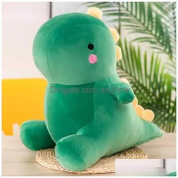 Stuffed Plush Animals 30Cm Squishy Dinosaur Doll Toy Soft Dino Plushie Little Cartoon Kawaii Animal Peluche Kids Drop Delivery Toys Dhjkd