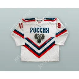 Anpassad Alexei Yashin 19 Ryssland White Hockey Jersey New Top Stitched S-M-L-XL-XXL-3XL-4XL-5XL-6XL
