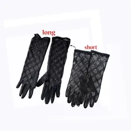 نساء Long Lace Bride Bridal Wedding Gloves Crystals Wedding Accessories Five Fingless Wrist Leng No Box235Z