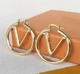 Designerörhängen Kvinnor Luxury Earings Letter Earring Hoop Stainless Steel Fashion Jewelery Street Sisters Party Wedding Engageme4692124